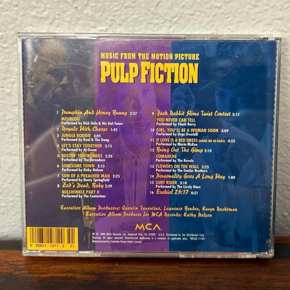 Music from Pulp Fiction Quinton Tarantino CD Disc Booklet Retro Physical Media - Picture 4 of 4